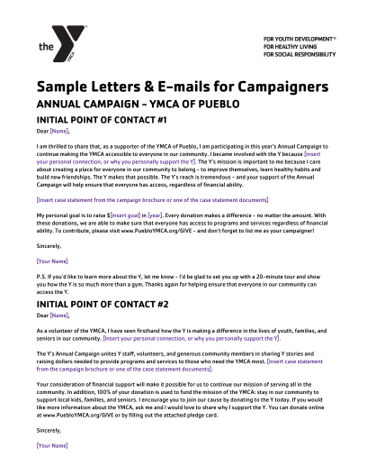 Sample Letters & E-mails for Campaigners THUMBNAIL