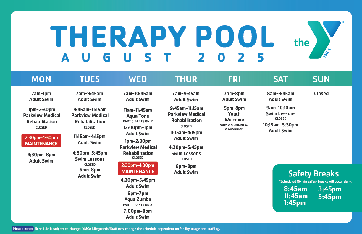 Aquatics Scheduletherapy_August2