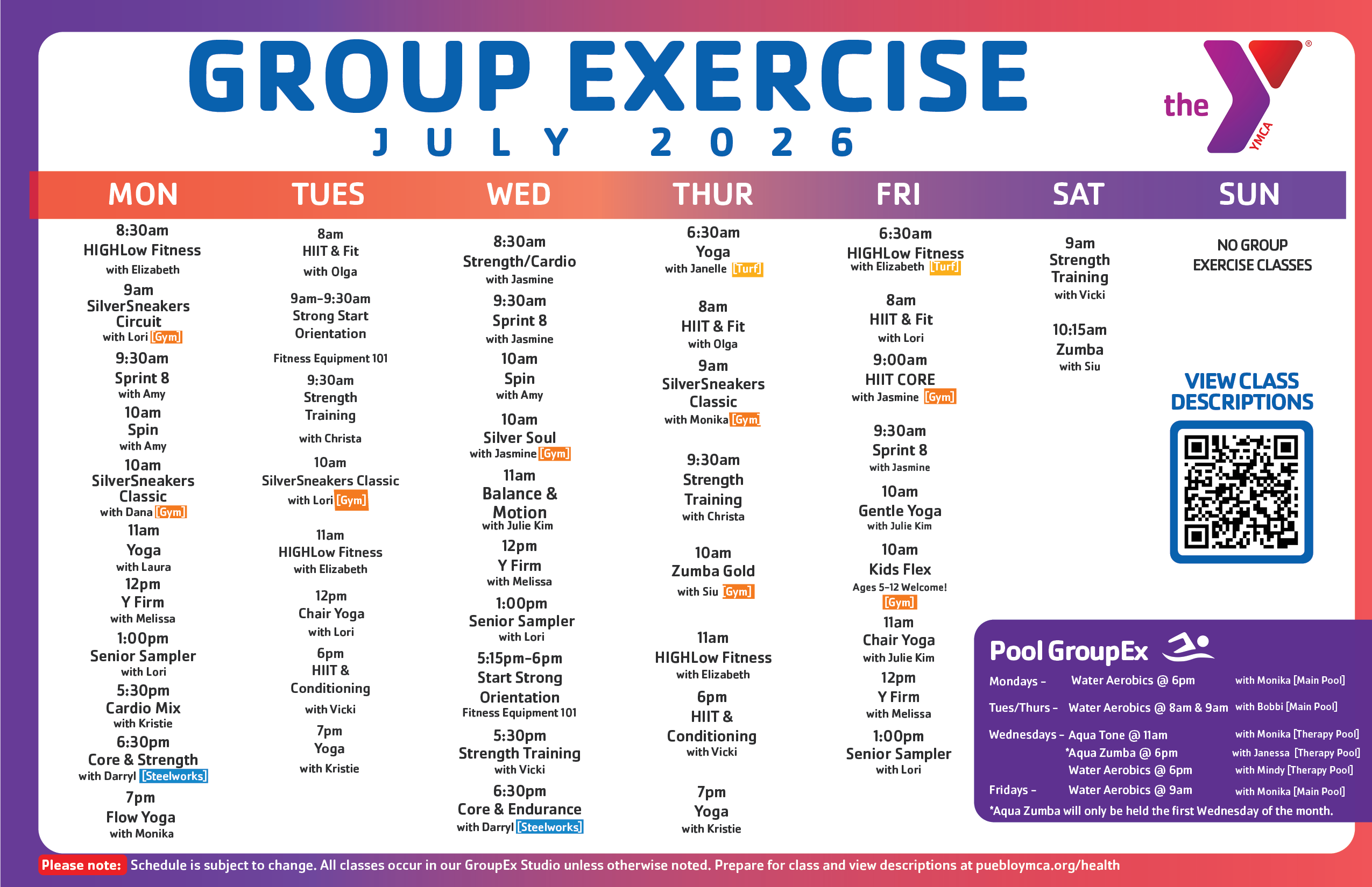 GroupEx Schedule Hallway Template
